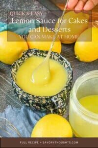 Easy Lemon Sauce for Cakes and Desserts Pinterest Pin