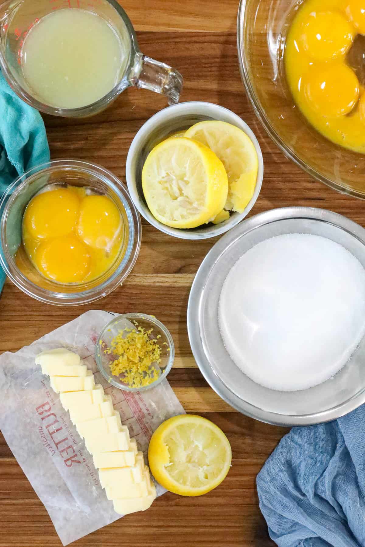 Ingredients to make lemon sauce recipe