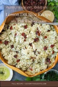 Lemon Dill Rice Recipe Pinterest Pin