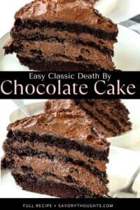 Easy Classic Death By Chocolate Cake Pinterest Pin