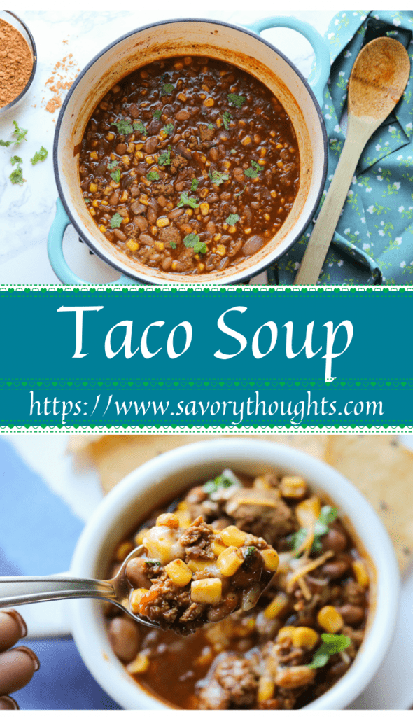 Turkey Chili Taco Soup Recipe - Savory Thoughts