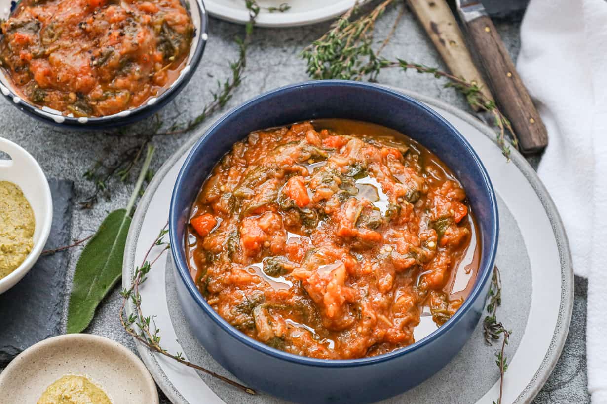 Haitian Legume - Eggplant Stew (Instant Pot) - Savory Thoughts